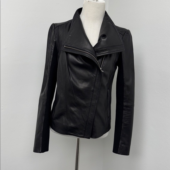 Black Leather Women's Jacket Trouvé - Picture 3 of 4